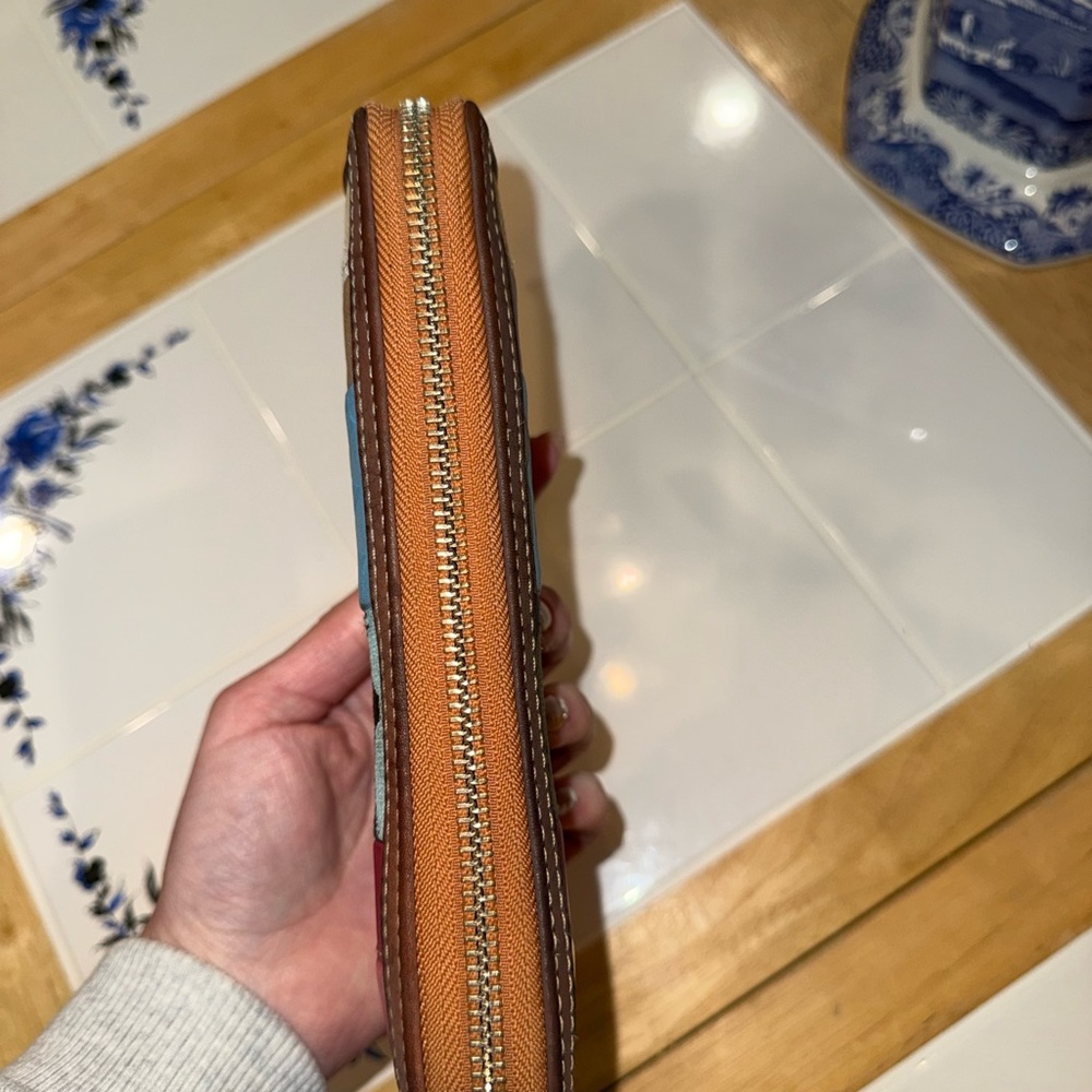 Coach Patchwork Zip Around Wallet Multicolor Sign… - image 4